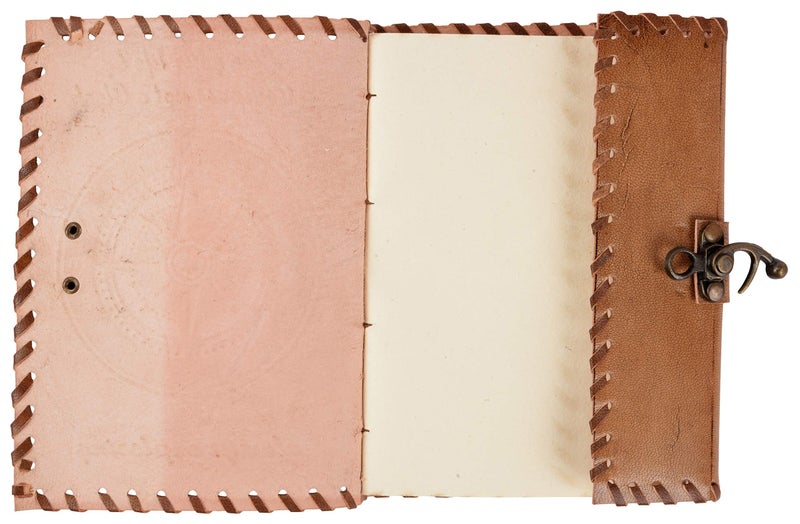 CREATIVE LEATHER ART Compass Journal, Compass Emboss Leather Journal, 240 Pages Handmade Paper Journal, Leather Notebook, Leather Sketchbook, Leather Journal for Men, Leather Journal for Women - Image 5